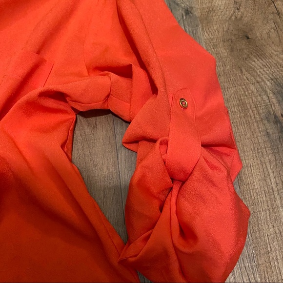 NWOT Peach Calvin Klein Blouse - Picture 3 of 8